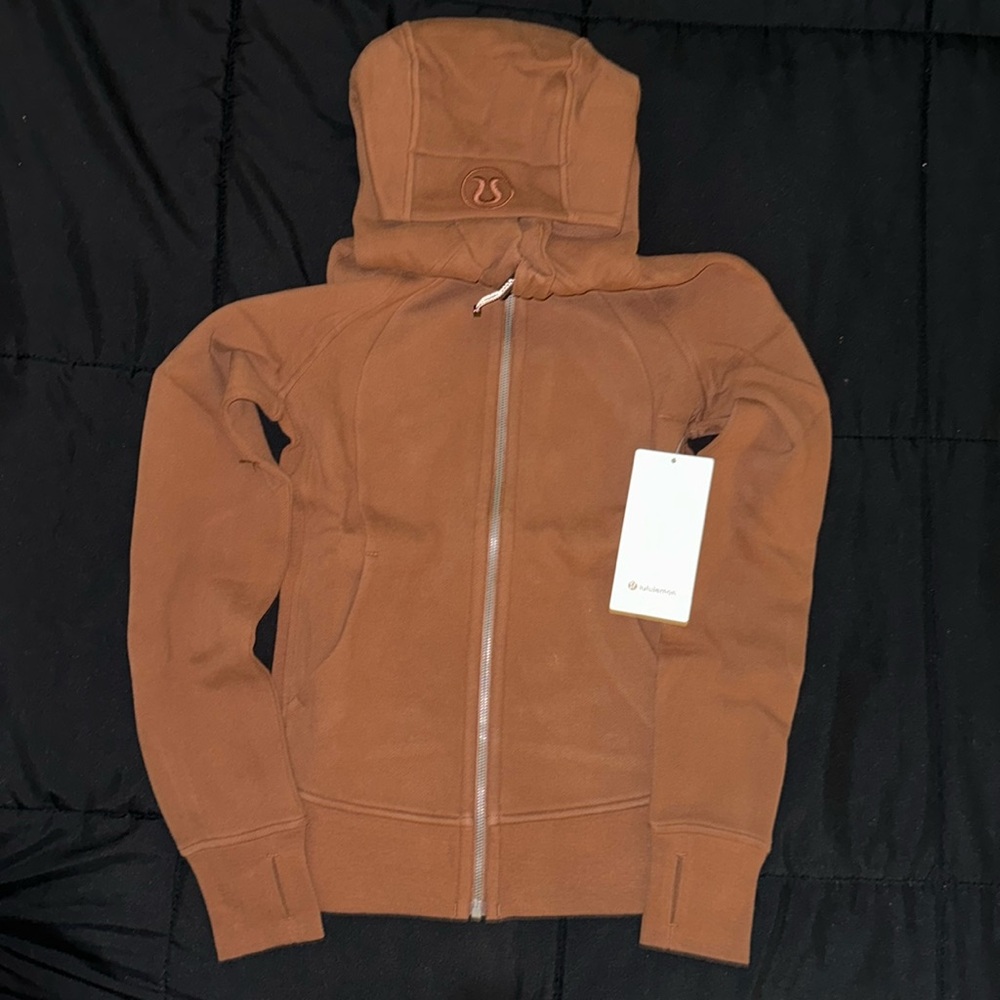 Lululemon Full Zip Scuba Hoodie in Roasted Brown